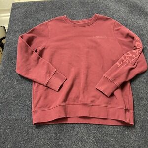Lincoln Outfitters Sweatshirt Mens XL Red Crewneck Pullover Graphic Casual